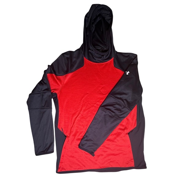 Under Armour Other - Under Armour ColdGear Reactor Pullover Hoodie Mens XL Red Black-792